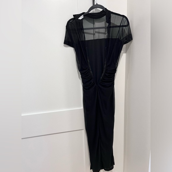 Amanda Uprichard - Dominique Midi Dress in Black - size small - Picture 5 of 6